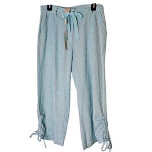 Charlie Paige linen blend cropped/capri. S, NWT. #950
